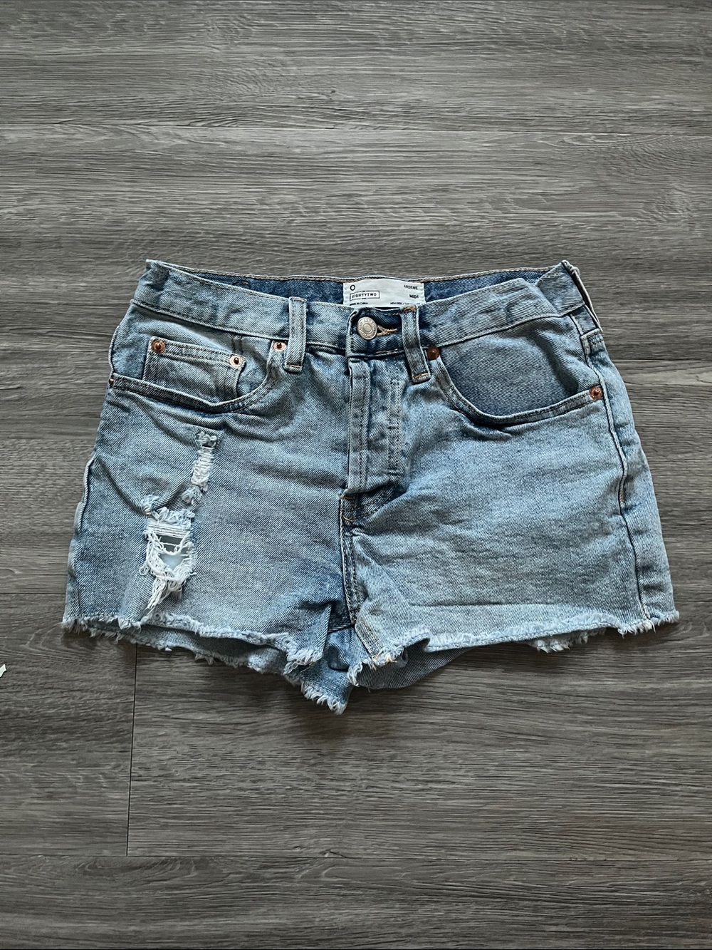 Ardene Light Blue Distressed Denim Shorts